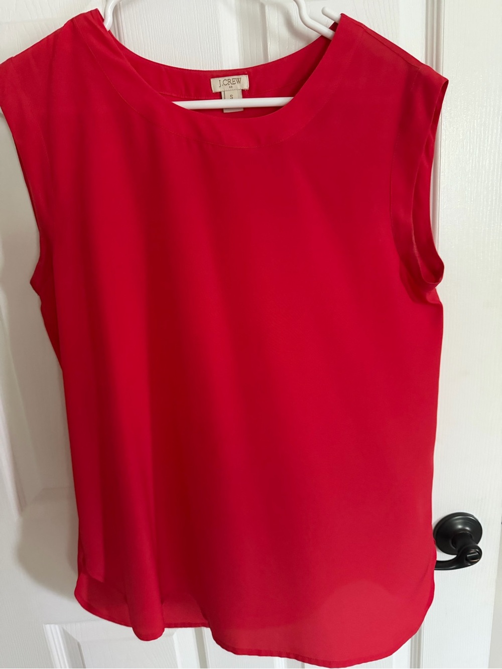 J. Crew Bright Red Sleeveless Shell Top